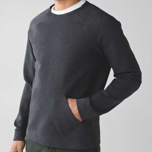 Lululemon Men’s Chamber Long Sleeve Pullover Heathered Black Gray Size M